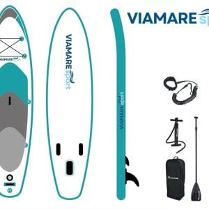 Napihljiva SUP deska VIAMAREsport Premium SET 330x80x15cm, GREEN, max.160kg, zložljivo, KOMPLET